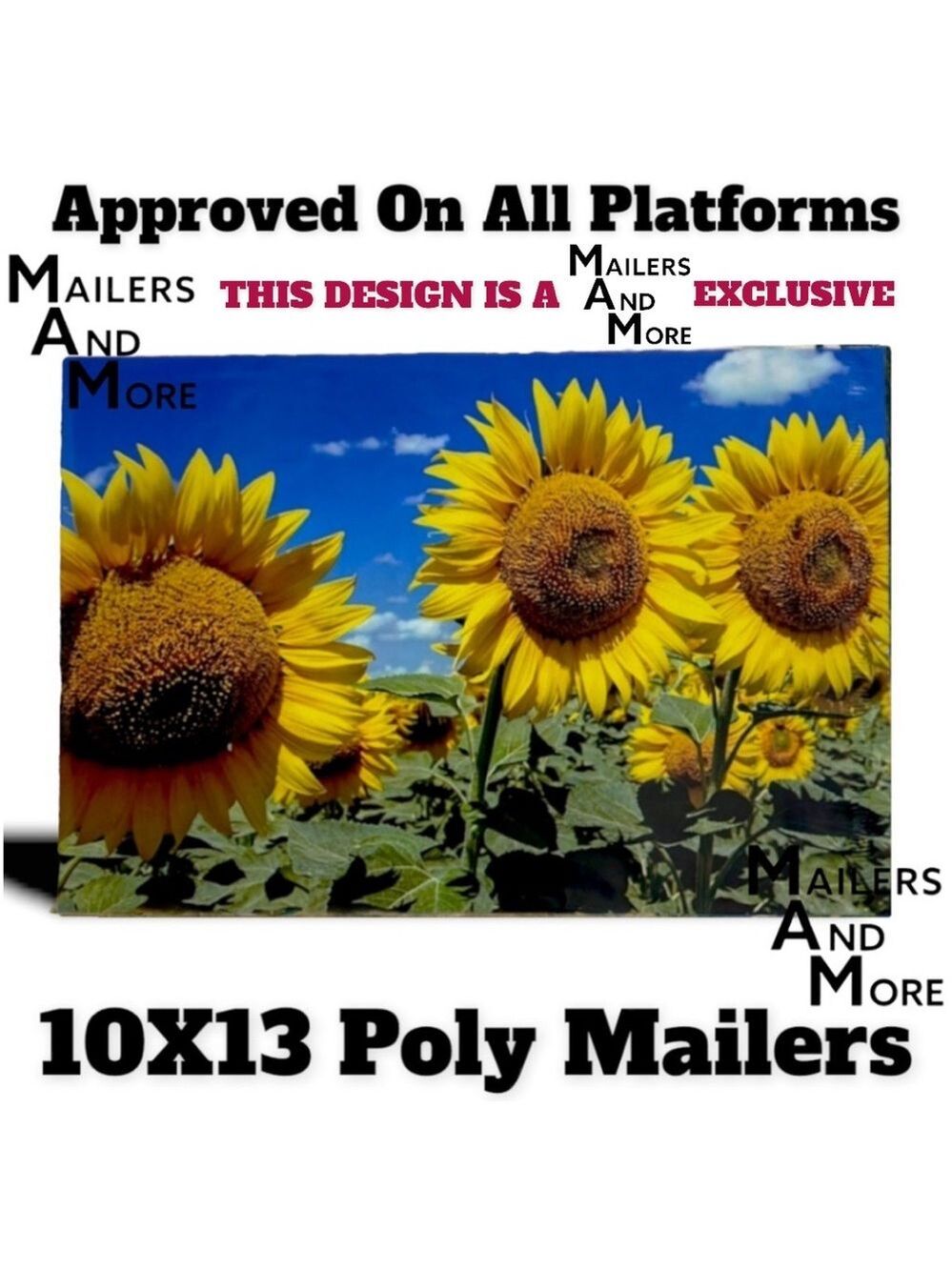25 10X13 Poly Mailers Sunflower, Shipping Envelopes PRICE IS FIRM Fall - Picture 12 of 12